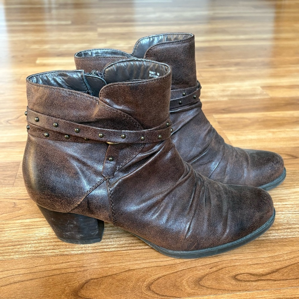 BARE TRAPS BARETRAPS RAINLY BROWN ANKLE BOOTS‎ BOOTIES WOMENS 8 M